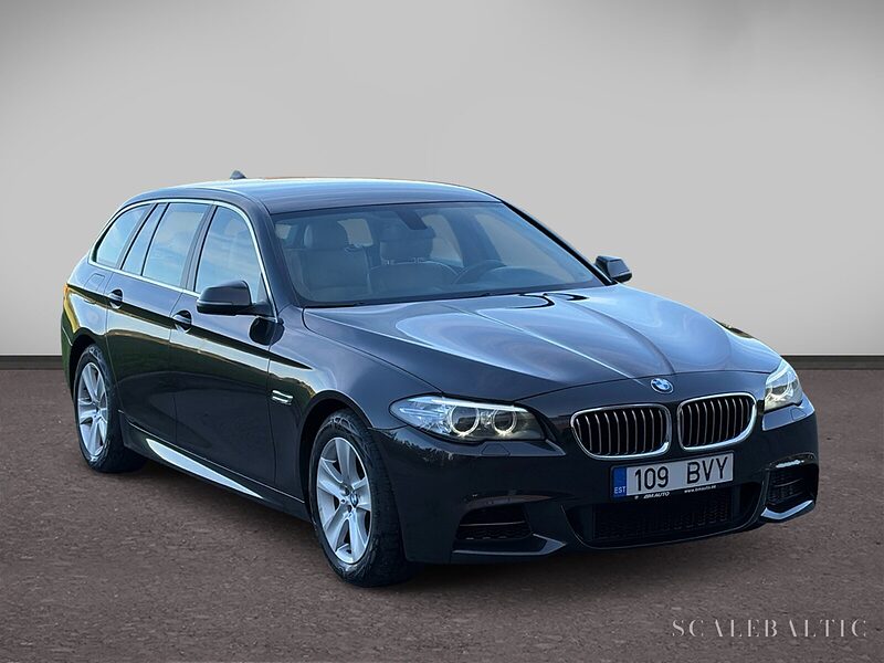 BMW 520d universaal, pruun metallik, vaade eest paremalt